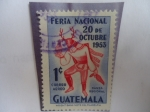 Stamps Guatemala -  Danza regional - Feria Nacional, 20 de Oct. 1953