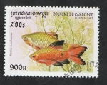 Sellos de Asia - Camboya -  1470 - Pez troplical