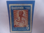 Stamps Guatemala -  Liberación 1954-1955 - El Sol de la Democracia Alumbra la Victoria.