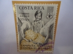 Stamps Costa Rica -  FAO - Campaña Mundial Contra el Hambre -  Emblema
