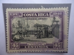 Sellos de America - Costa Rica -  Colón en Cariari-18 de Sep.1502 - Serie:Colón.