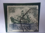 Stamps Spain -  Ed: 1602 - Galera - Marina Española