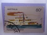 Stamps Australia -  Pioneer <commerce-Vapor de rueda-de los primeros inmigrantes de Australia.
