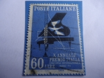 Stamps Italy -  X Annuale premio Italia- Concorso Internazionale- Radio-TV-