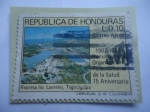 Stamps Honduras -  Represa Los Laureles,Tegucigalpa-Homenaje a la Organización Panamericana  de la salud-75°Aniv.1902/7