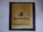 Stamps : Asia : Armenia :  Alemania Reino - Valor en Millardos -5 Mil Millones - 5.000.000.000M-Serie:Inflación.
