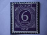 Stamps Germany -  Números-6 pfennig-Ocupación Aliada,1945/49- Zona Americana,Británica y Soviética.