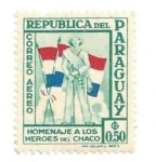 Sellos de America - Paraguay -  1957 - Homenaje a los heroes del chaco I