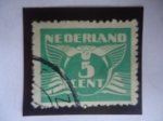 Stamps Netherlands -  Paloma Voladora-Silueta Paloma Voladora - 