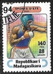 Stamps Madagascar -  Sports d'ete - boxeo