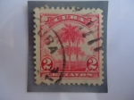 Stamps Cuba -  Palmas de Coco (Número 2 dentro de un óvalo rojo)