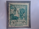 Stamps Colombia -  Loor a la Constitución y a las Leyes- Nueva Constitución - Justicia.