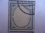 Stamps Germany -  Friedrich Von Schiller (1759-1805)-150° Aniversario de la muerte de Friedrich Von Schiller (1805-195