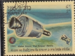 Stamps Laos -  ANIVERSARIO VUELO SOYUZ-APOLO 