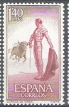 Stamps Spain -  1262 Tauromaquia. Citando al toro.