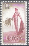 Sellos del Mundo : Europa : Espa�a : 1262 Tauromaquia. Citando al toro.