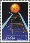Stamps Spain -  2340 - Exposición Universal de Sevilla - Abstracción del recinto de la EXPO'92