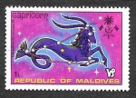 Stamps : Asia : Maldives :  503 - Signo del Zodiaco 