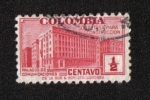 Stamps Colombia -  Recargo para la construcción del edificio de comunicaciones, edificio del Ministerio de Correos y Te
