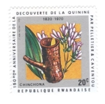Sellos de Africa - Rwanda -  150 años del descubrimiento de la quinina