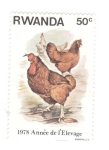 Stamps Rwanda -  Gallinas