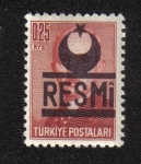 Stamps : Asia : Turkey :  Sellos oficiales, Ismet Inonu, tipo 