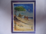 Stamps Netherlands -  ARUBA-Países Bajos- Bon Pasco, Bon Aña - Los reyes Magos y la Estrella de Belén - Navidad 1999