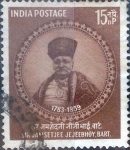 Stamps India -  Scott#324 crf intercambio 0,50 usd, 15 paise 1959