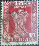Stamps India -  Scott#O117 intercambio 0,40 usd, 2 Anna 1950