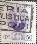 Stamps Italy -  Scott#398 intercambio 0,30 usd, 50 cents. 1938