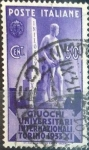 Stamps Italy -  Scott#308 intercambio 0,35 usd, 50 cents. 1933