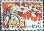 Stamps Malta -  Scott#752 , intercambio 0,35 usd. 4 cents. 1990