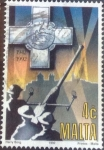 Stamps Malta -  Scott#799 , m4b intercambio 0,35 usd. 4 cents. 1992