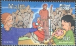 Stamps Malta -  Scott#1032 , m4b intercambio 0,35 usd. 6 cents. 2000