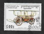 Stamps Cambodia -  1404 - Vehículo antiguo de Bomberos