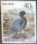Stamps New Zealand -  Scott#830 , intercambio 0,20 usd. 40 cents. 1987