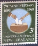 Sellos de Oceania - Nueva Zelanda -  Scott#412 , intercambio 0,20 usd. 3 cents. 1968