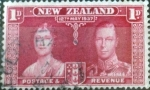 Stamps New Zealand -  Scott#223 , intercambio 0,20 usd. 1 D. 1937
