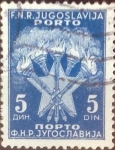 Sellos del Mundo : Europa : Yugoslavia : Scott#J69 , intercambio 0,20 usd. 5 din. 1951