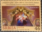 Stamps Serbia -  Scott#xxxx , m3b intercambio 1,00 usd. 46 d. 2014