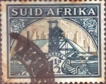 Stamps South Africa -  Scott#51b , intercambio 0,20 usd. 1,5 d. 1936