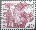 Stamps Switzerland -  Scott#638 , intercambio 0,20 usd. 40 cents. 1977
