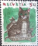 Stamps Switzerland -  Scott#871 , intercambio 0,30 usd. 50 cents. 1990