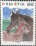 Stamps Switzerland -  Scott#874 , intercambio 0,80 usd. 100 cents. 1993