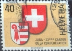 Stamps Switzerland -  Scott#666 , intercambio 0,35 usd. 40 cents. 1978