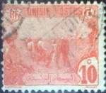 Stamps : Africa : Tunisia :  Scott#34 , intercambio 0,20 usd. 10 cents. 1906