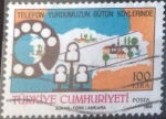 Stamps Turkey -  Scott#2514 , intercambio 0,20 usd. 100 lira.1988