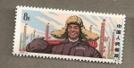 Stamps China -  Trabajador pozos petrolíferos