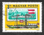 Stamps Hungary -  2705 - Barco de Vapor de Ruedas