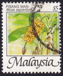 Sellos de Asia - Malasia -  musa sapientum